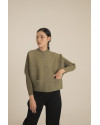 Qipao Top in Olive Green