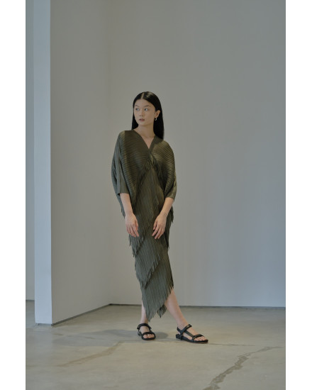 Roman Dress in Olive Green - PREORDER