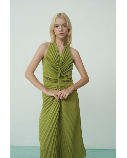 Tilda Dress in Green Lime