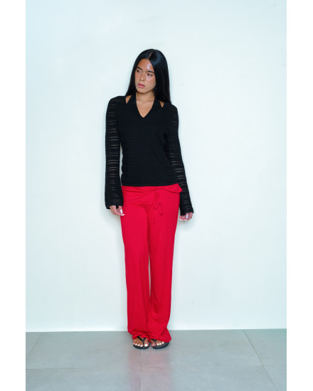 Laia Double Layered Top in Black