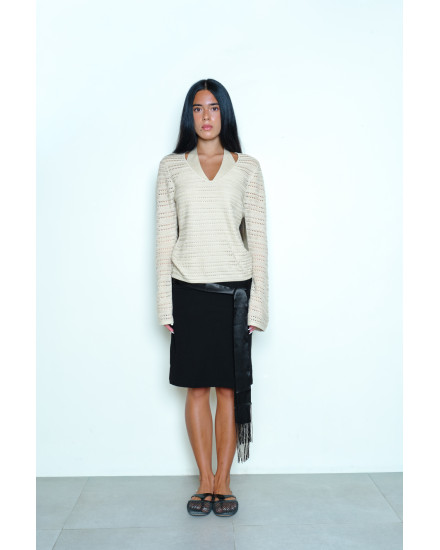 Laia Double Layered Top in Peanut