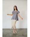 Claire Top in Stone Grey 