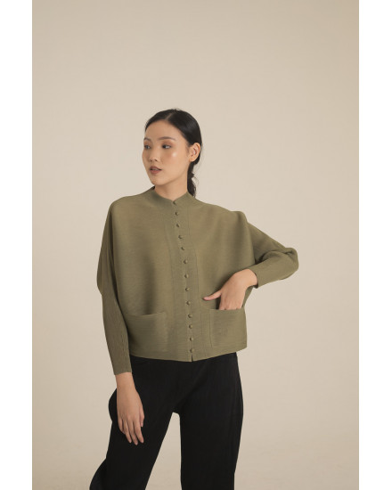 Qipao Top in Olive Green