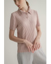 Cody Polo Top in Dust Pink - PREORDER
