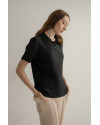 Cody Polo Top in Charcoal