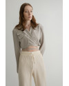 Camille Top in Cotton Grey