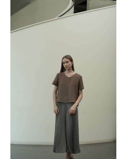 Marey Top in Taupe