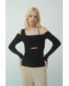 Totem Knit Top in Charcoal