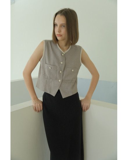 Dema Waistcoat in Grey