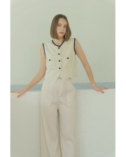 Dema Waistcoat in Cream