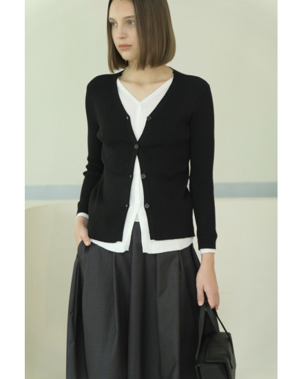 Paca Double Layered Top in Charcoal - PREORDER