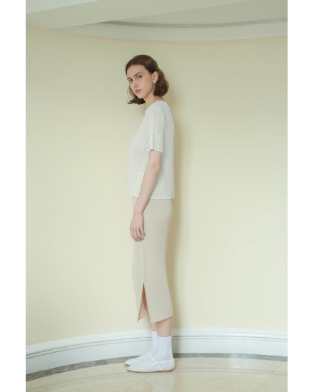 Coda Mesh Top in Powder