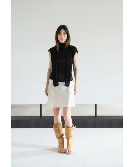 Elme Satin Skirt in Ivory